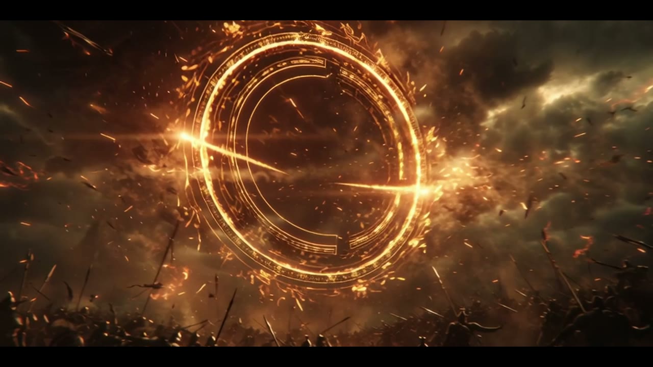 A chakra of fire above the battlefield.